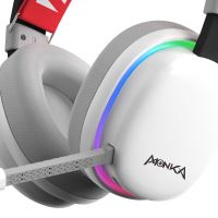 Marvo MONKA HG9069W, sluchátka s mikrofonem, bílá, podsvícená, Tri-mode (2)