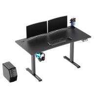 ULTRADESK Herní stůl LEVEL V2, 140x68cm, 72-117cm, elektricky nastavitelná výška, bez podl (1)
