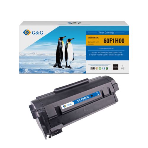 G&G kompatibilní toner s LEXMARK 60F2H00, NT-PL601XC, 602H, black, 10000str.