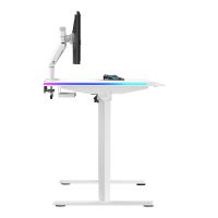 ULTRADESK Herní stůl QUEST, 140x70cm, 72-120cm, bílá-bílá (10)