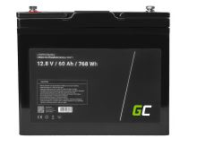 Green Cell baterie LiFePO4, 12V, 12.8V 60Ah pro fotovoltaické systémy, kempování a lodě