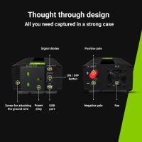 Green Cell měnič napětí z 24V na 230V, 1000W/2000W, modifikovaný sinus, UK zásuvka (2)