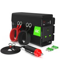 Green Cell měnič napětí z 24V na 230V, 300W/600W, modifikovaný sinus, UK zásuvka