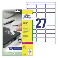 AVERY Mini etikety snímatelné, 45,7x21,2 mm, 20 listů, červené - L6038-20