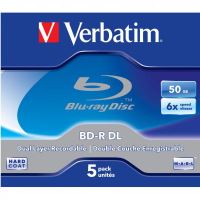 VERBATIM 43748 - BD-R Dual Layer 50GB jewel box 6x 5-pack pro archivaci dat