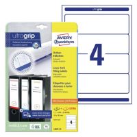 AVERY Etikety na krátké, široké pořadače, 59x192 mm, 25 listů, A4, bílé - L6061-25