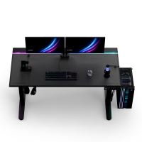ULTRADESK Herní stůl VORTEX, 140,5x70cm, 72-122cm, černý (7)