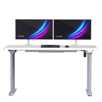 ULTRADESK Herní stůl QUEST, 140x70cm, 72-120cm, šedá-bílá (8)