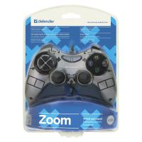 Gamepad Defender Zoom, 10tl., USB, šedý, vibrační, Windows XP/VISTA/7/8/10 (2)