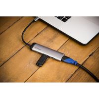 VERBATIM 49140 - USB (3.1) hub 4-port šedá délka kabelu 15cm adaptér USB C na 1x USB C, (4)