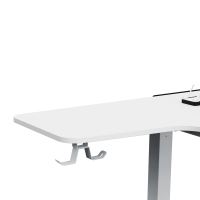 ULTRADESK Herní stůl WINGER - bílý, 111x155x60 cm, 75-122 cm, elektricky nastavitelná výšk (11)