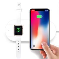 2v1 bezdrátová nabíječka, pro telefon a Apple Watch, bílá, 5V, 10W, Qi (3)