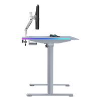 ULTRADESK Herní stůl QUEST, 140x70cm, 72-120cm, šedá-šedá (10)