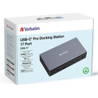 VERBATIM 32172 - Dokovací stanice USB-C Pro 17-port HDMI RJ45 microSD USB-A 3.2 šedá VERBATIM 32172 - Dokovací stanice USB-C Pro 17-port HDMI RJ45 microSD USB-A 3.2 šedá