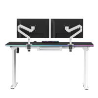 ULTRADESK Herní stůl QUEST, 140x70cm, 72-120cm, bílá-černá (9)