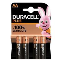 Baterie jednorázová alkalická, tužková, AA, 1.5V, Duracell, blistr, 4-pack, MN1500B4, Plus