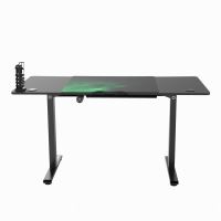 ULTRADESK Herní stůl LEVEL V2 GREEN, 140x68cm, 72-117cm, elektricky nastavitelná výška, s (8)