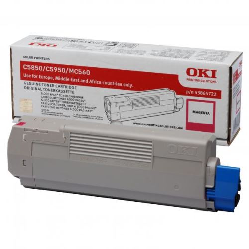 OKI originální toner 43865722, magenta, 6000str.