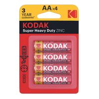 Baterie jednorázová zinkochloridová, tužková, AA, 1.5V, Kodak, blistr, 4-pack, KOD-R6, Ext