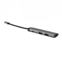 VERBATIM 49140 - USB (3.1) hub 4-port šedá délka kabelu 15cm adaptér USB C na 1x USB C, (2)
