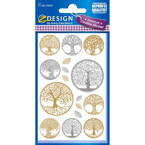 AVERY Z-DESIGN kreativní etikety -  koruny stromů