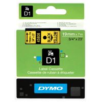 DYMO 45808, S0720880, černý tisk/žlutý podklad, 7m, 19mm, D1 (2)