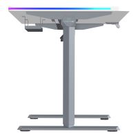 ULTRADESK Herní stůl QUEST, 140x70cm, 72-120cm, šedá-bílá (13)