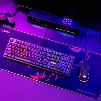 RGB Podložka pod myš, SCORP XL, černá, 800 x 300 mm, 4 mm, Marvo, USB Hub (8)