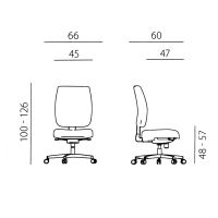 Powerton Kancelářské ergonomické křeslo Hana, Modré (5)