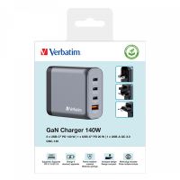 VERBATIM 32203 - 140 W GaN cestovní nabíječka do sítě USB 3.0 USB C šedá vyměnitelné vidli (5)