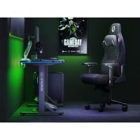 ULTRADESK Herní stůl IRON BLACK, 132,5x60,5 cm, 71-81  cm, mechanicky nastavitelná výška,R (12)