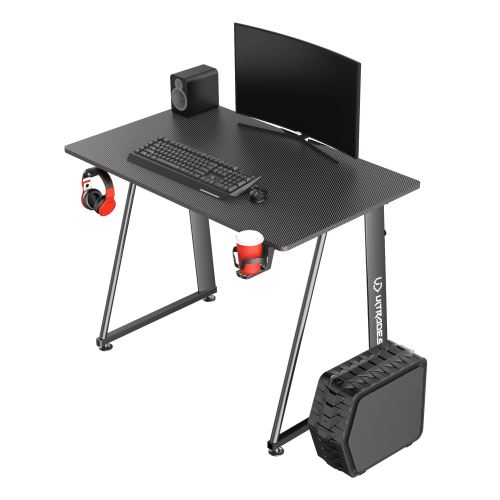 ULTRADESK Herní stůl ENTER V2, 100x60 cm, 75cm, s držákem na sluchátka a pití, kompaktní v