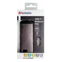 VERBATIM 49142 - USB (3.1) hub 6-port šedá délka kabelu 15cm 1x USB C USB A HDMI Eth VERBATIM 49142 - USB (3.1) hub 6-port šedá délka kabelu 15cm 1x USB C USB A HDMI Eth