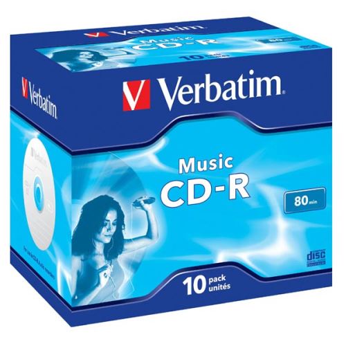 VERBATIM 43365 - CD-R Audio Music CD-R 10-pack 16x 80min. 12cm bez možnosti potisku