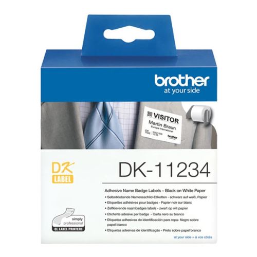 Brother papírové štítky 60mm x 86mm, bílá, 260 ks, DK11234, pro tiskárny řady QL