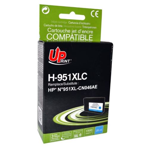 UPrint kompatibilní ink s CN046AE, HP 951XL, H-951XL-C, cyan, 1500str., 25ml