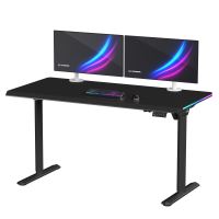 ULTRADESK Herní stůl QUEST, 140x70cm, 72-120cm, černá-černá (7)