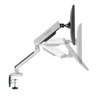 Polohovatelný držák ULTRADESK OFFSHOOT Single pro monitor, 9KG, svorka a průchodka stolu, (5)