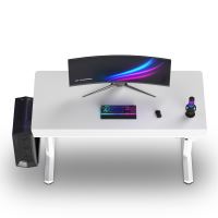 ULTRADESK Herní stůl QUEST, 140x70cm, 72-120cm, bílá-bílá (2)