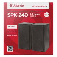 Defender reproduktory SPK 240, 2.0, 2x3W, černé, regulace hlasitosti, dřevěné, 100Hz~18kHz (6)