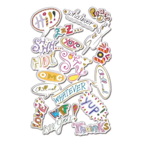 AVERY Z-DESIGN Dětské Puffy Stickers words 1sh