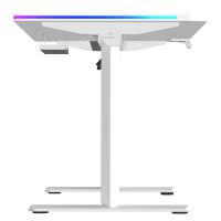 ULTRADESK Herní stůl QUEST, 140x70cm, 72-120cm, bílá-bílá (13)