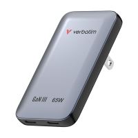 VERBATIM 30280 - 65W Nabíječka Essentials Slim GaN nabíječka do sítě USB-C1 PD 3.0 USB-C2 VERBATIM 30280 - 65W Nabíječka Essentials Slim GaN nabíječka do sítě USB-C1 PD 3.0 USB-C2