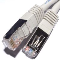 Síťový LAN kabel FTP patchcord, Cat.5e, RJ45 samec - RJ45 samec, 50 m, stíněný, šedý, econ (1)
