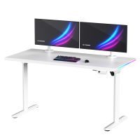ULTRADESK Herní stůl QUEST, 140x70cm, 72-120cm, bílá-bílá (7)