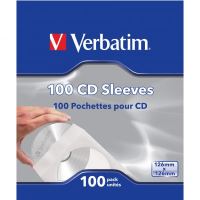 VERBATIM 49976 - Papírová pouzdra na disky CD 1 KS CD Papír bílá s okýnkem po 100 ks VERBATIM 49976 - Papírová pouzdra na disky CD 1 KS CD Papír bílá s okýnkem po 100 ks