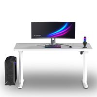 ULTRADESK Herní stůl QUEST, 140x70cm, 72-120cm, bílá-bílá (3)