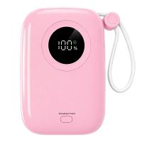 Powerton ENERGY PASTEL EDITION Powerbanka 10000mAh, 2x USB-C, 22.5W, integrovaný kabel, rů Powerton ENERGY PASTEL EDITION Powerbanka 10000mAh, 2x USB-C, 22.5W, integrovaný kabel, rů