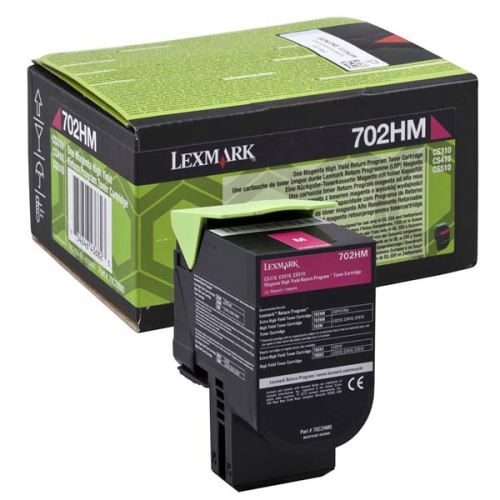 LEXMARK originální toner 70C2HM0, magenta, 3000str., high capacity, return