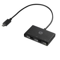 USB-C víceportový rozbočovač 3-port, Z6A00AA, černý, délka kabelu 30cm, HP, 2x USB Type-A, USB-C víceportový rozbočovač 3-port, Z6A00AA, černý, délka kabelu 30cm, HP, 2x USB Type-A,